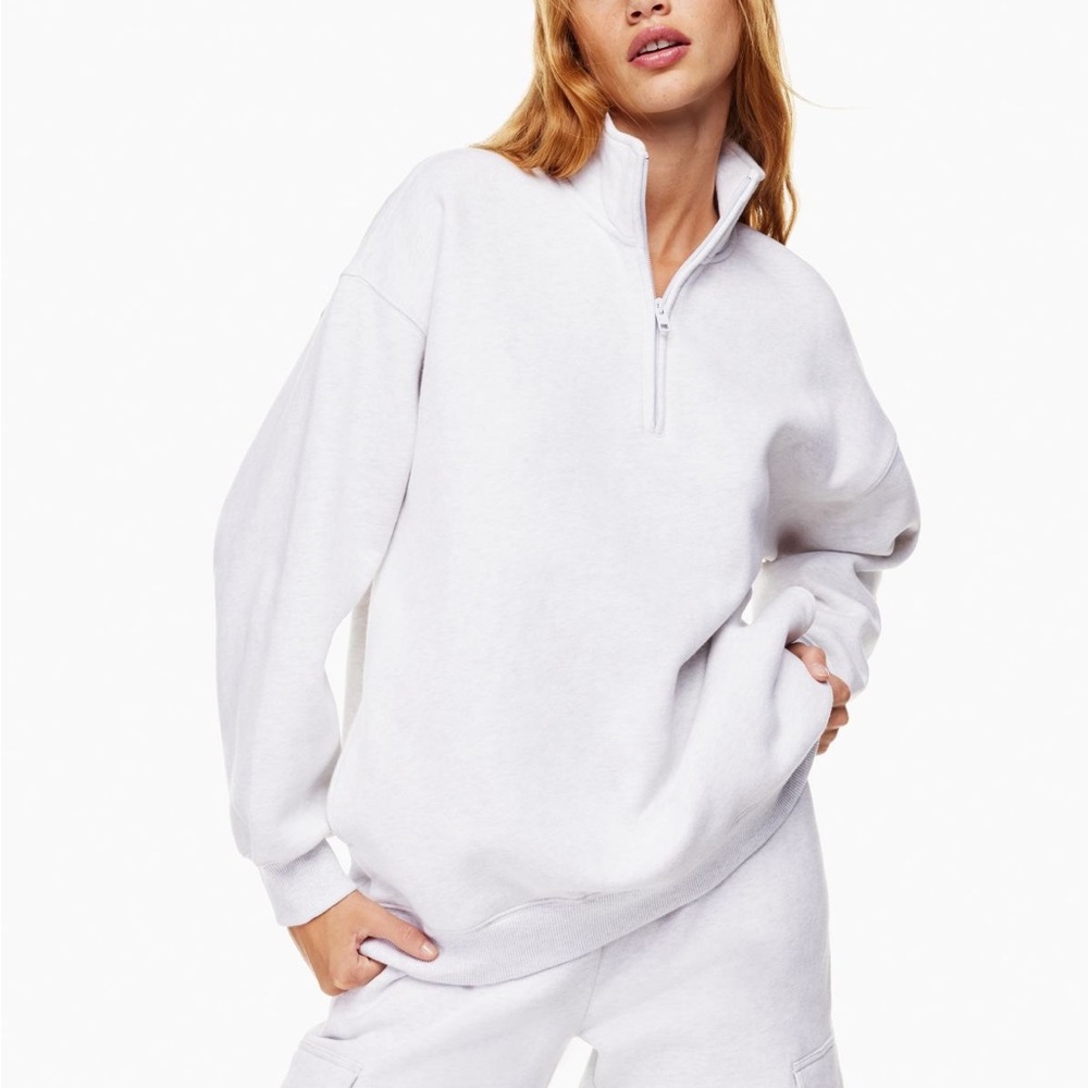 Aritzia - Tna - New Cozy Fleece Mega 1/4 Zip Sweatshirt